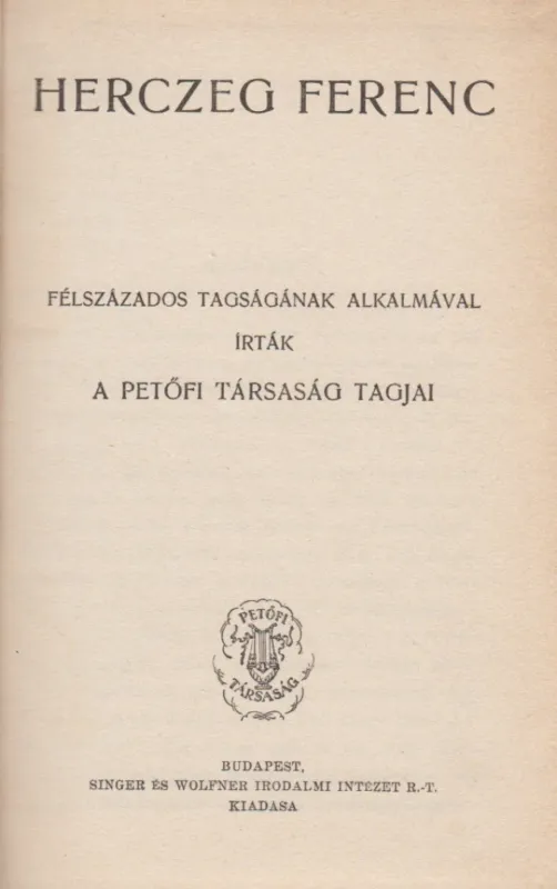 Herczeg Ferenc Csak ma